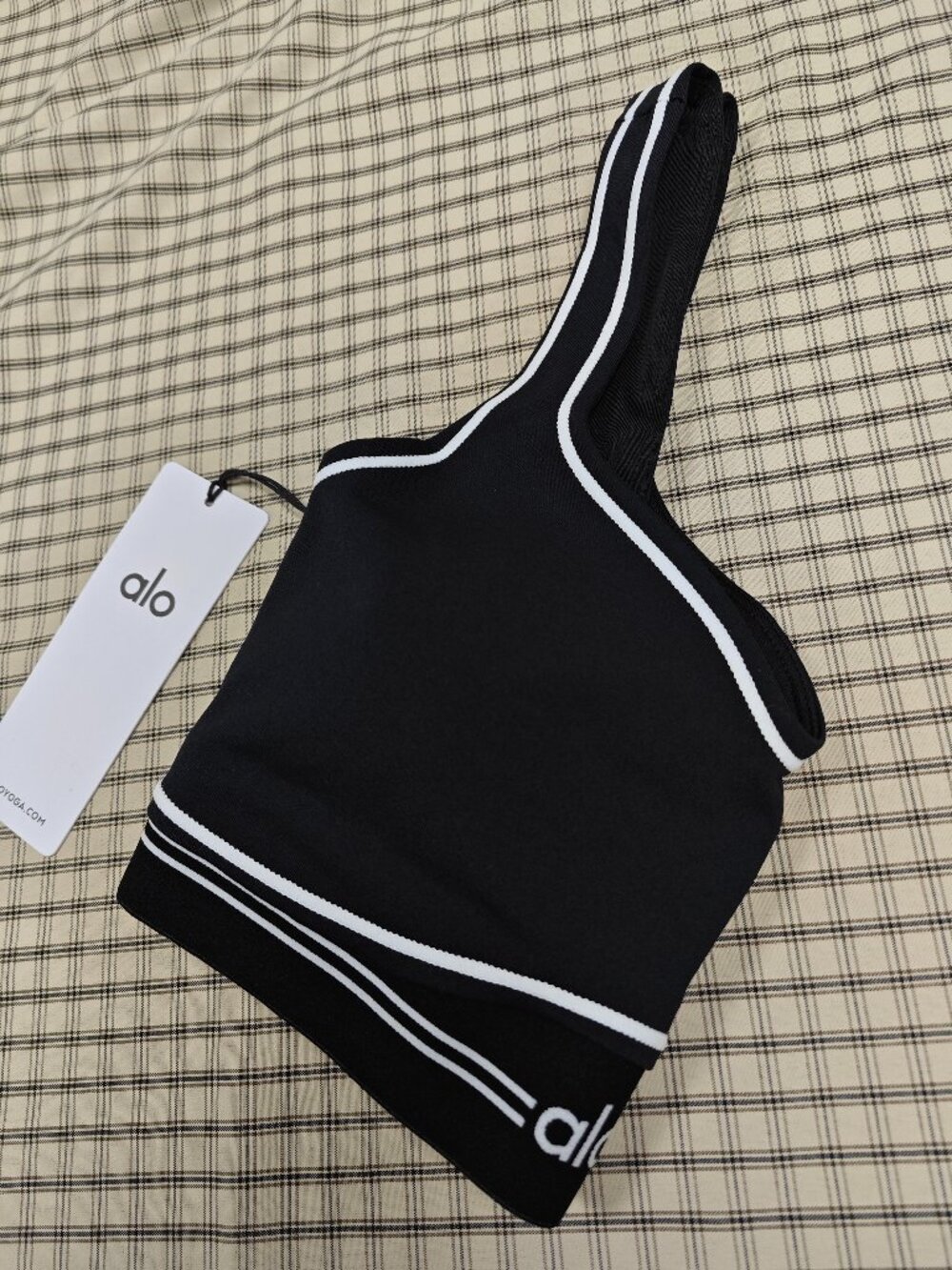 ALO Yoga Airbrush Heart Throb Bra Black/White 🤍🖤 NWT Size S/M - Picture 4 of 7